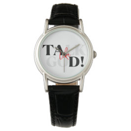 Talk Like God Red white and black watch Horloge