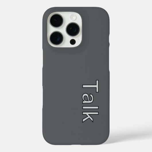 TALK Logo Gray Case-Mate iPhone Case (Achterkant)