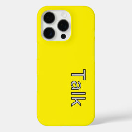 TALK Logo Heldergeel iPhone 16 Pro Hoesje