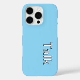 TALK Logo Lt Blue iPhone 16 Pro Hoesje