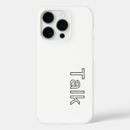 TALK Logo White iPhone 16 Pro Hoesje