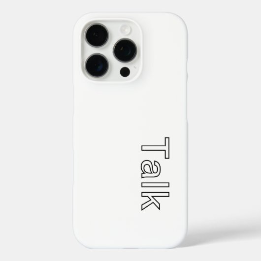 TALK Logo White Case-Mate iPhone Case (Achterkant)