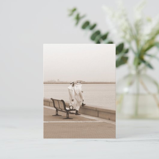 Talk, Mannen in Dishdasha in Koeweit Briefkaart (Staand voorkant)