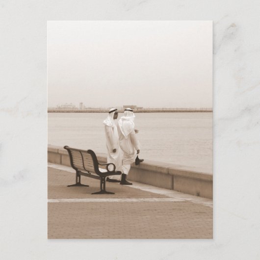 Talk, Mannen in Dishdasha in Koeweit Briefkaart (Voorkant)