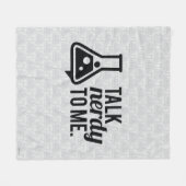 Talk Nerdy Fleece Deken (Voorkant (Horizontaal))
