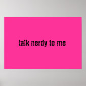Talk Nerdy Poster (Voorkant)