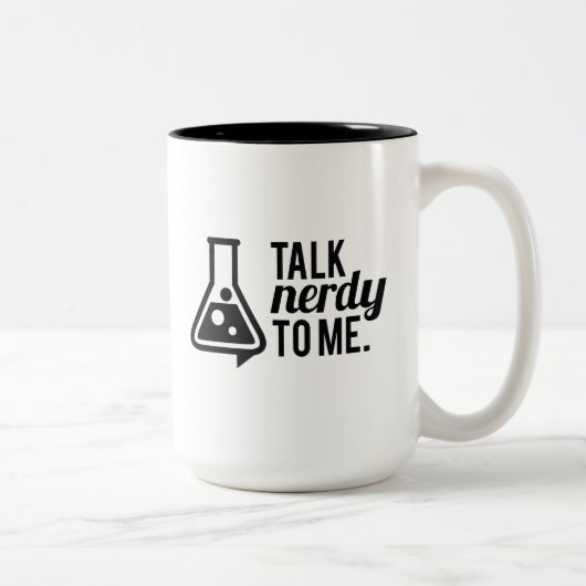 Talk Nerdy Tweekleurige Koffiemok (Rechts)