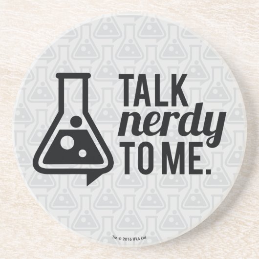 Talk Nerdy Zandsteen Onderzetter (Voorkant)