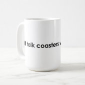 "Talk Onderzetters" Mok (Voorkant links)