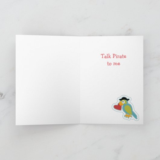 Talk Pirate Valentijn Card Feestdagen Kaart (Binnen)