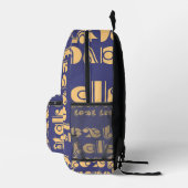 Talk Text Travel Blue Bedrukte Rugzak (Rechts)