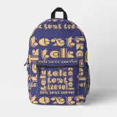 Talk Text Travel Blue Bedrukte Rugzak (Voorkant)