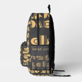 Talk Text Travel Grey Bedrukte Rugzak (Rechts)