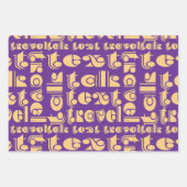 Talk Text Travel Paarse Gift Inpakpapier Vel (Voorkant 2)