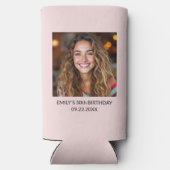 Talk Thirty to Me 30e foto verjaardagsfeestje Seltzer Blikjeskoeler (Achterkant)