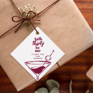 Talk Thirty To Me 30th Birthday Cocktail White Bedankjes Labels