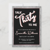 Talk Thirty to Me 30th Birthday Custom Kaart (Voorkant)
