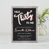 Talk Thirty to Me 30th Birthday Custom Kaart (Staand voorkant)