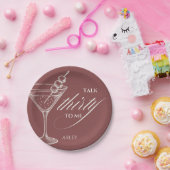 Talk thirty to me 30th birthday  papieren bordje (Feest)