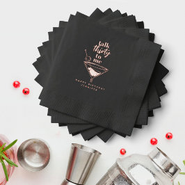 Talk Thirty To Me 30th Birthday Party Black Gold Folie Servetten