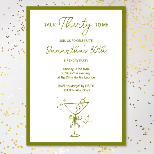 Talk Thirty To Me beroemd gemaakt door Dirty Marti Kaart