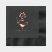 Talk Thirty To Me Black 30th Birthday Party  Folie Servetten (Voorkant)