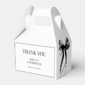 Talk Thirty to Me Black Bow 30e verjaardagsfeestje Bedankdoosjes (Achterkant)