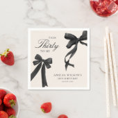 Talk Thirty to Me Black Bow 30e verjaardagsfeestje Servet (Insitu)