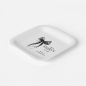 Talk Thirty to Me Black Chic 30ste verjaardagsfees Papieren Bordje (Gebogen)