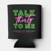 Talk Thirty To Me Dirty 30 Neon Groen & Roze Blikjeskoeler (Achterkant)