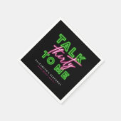 Talk Thirty To Me Dirty 30 Neon Groen & Roze Servet (Hoek)