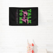 Talk Thirty To Me Dirty 30 Neon Groen & Roze Spandoek (Insitu)