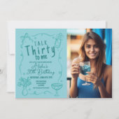 Talk Thirty To Me Foto 30th Night Out Verjaardag Kaart (Voorkant)
