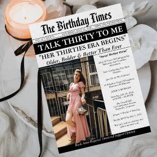 Talk Thirty To Me Krant 30e Verjaardag Kaart