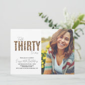 Talk Thirty to Me Leopard Photo Verjaardag voor vr Kaart (Staand voorkant)
