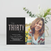 Talk Thirty to Me Leopard Photo Verjaardag voor vr Kaart (Staand voorkant)