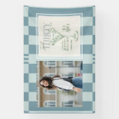 Talk Thirty To Me Martini 30th Birthday Photo Spandoek (Verticaal)