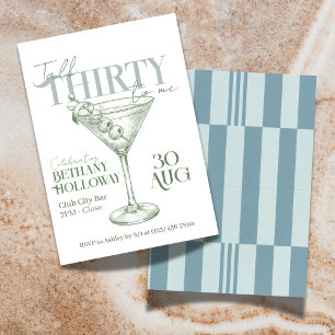 Talk Thirty To Me Martini Cocktail 30e Verjaardag Kaart