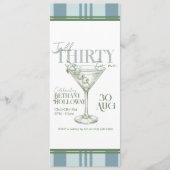 Talk Thirty To Me Martini Cocktail 30th Birthday Kaart (Voorkant)