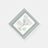 Talk Thirty To Me Martini Cocktail 30th Birthday Servet (Hoek)