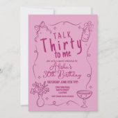 Talk Thirty to Me Party 30e avond uit Verjaardag Kaart (Voorkant)
