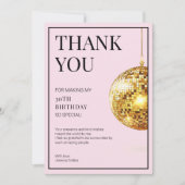 Talk Thirty to Me Roze en Goud 30ste Verjaardag Bedankkaart (Voorkant)