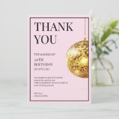 Talk Thirty to Me Roze en Goud 30ste Verjaardag Bedankkaart (Staand voorkant)