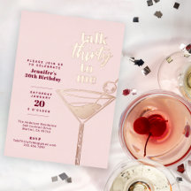 Talk Thirty to Me Verjaardag Cocktail Party Pink