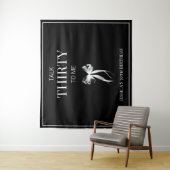 Talk Thirty to Me White Bow 30e verjaardagsfeestje Wandkleed (In situ)