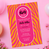 Talk Thirty to Me Zebra Stripe 30ste verjaardagsfe Kaart