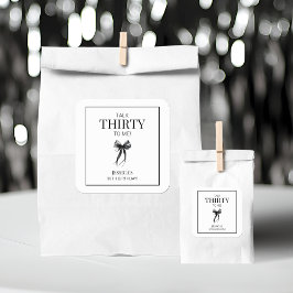 Talk Thirty to Me Zwart-wit 30ste verjaardag Vierkante Sticker