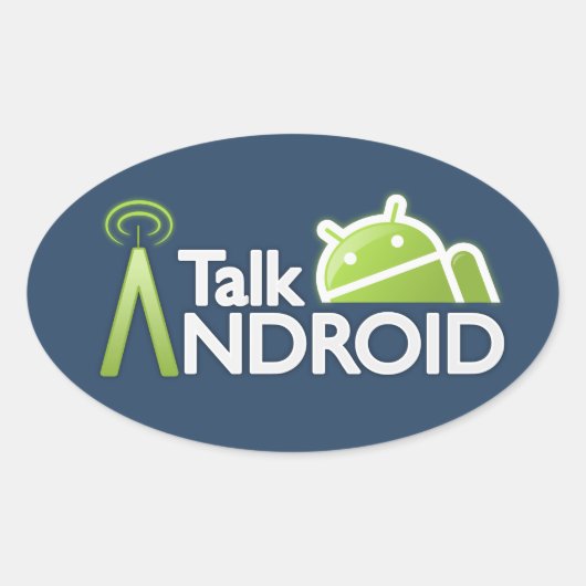 TalkAndroid-Stickers Ovale Sticker (Voorkant)