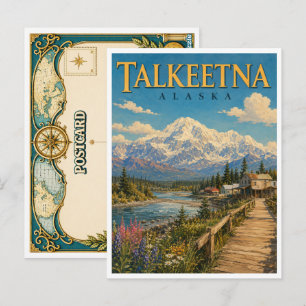 Talkeetna Alaska Denali View GeoSaga Briefkaart