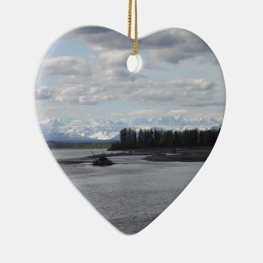 Talkeetna Alaska Keramisch Ornament (Rechts)